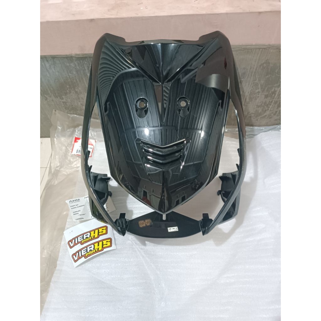 Panel tameng dasi depan hitam honda beat karbu original AHM 64301-KVY-960FMB