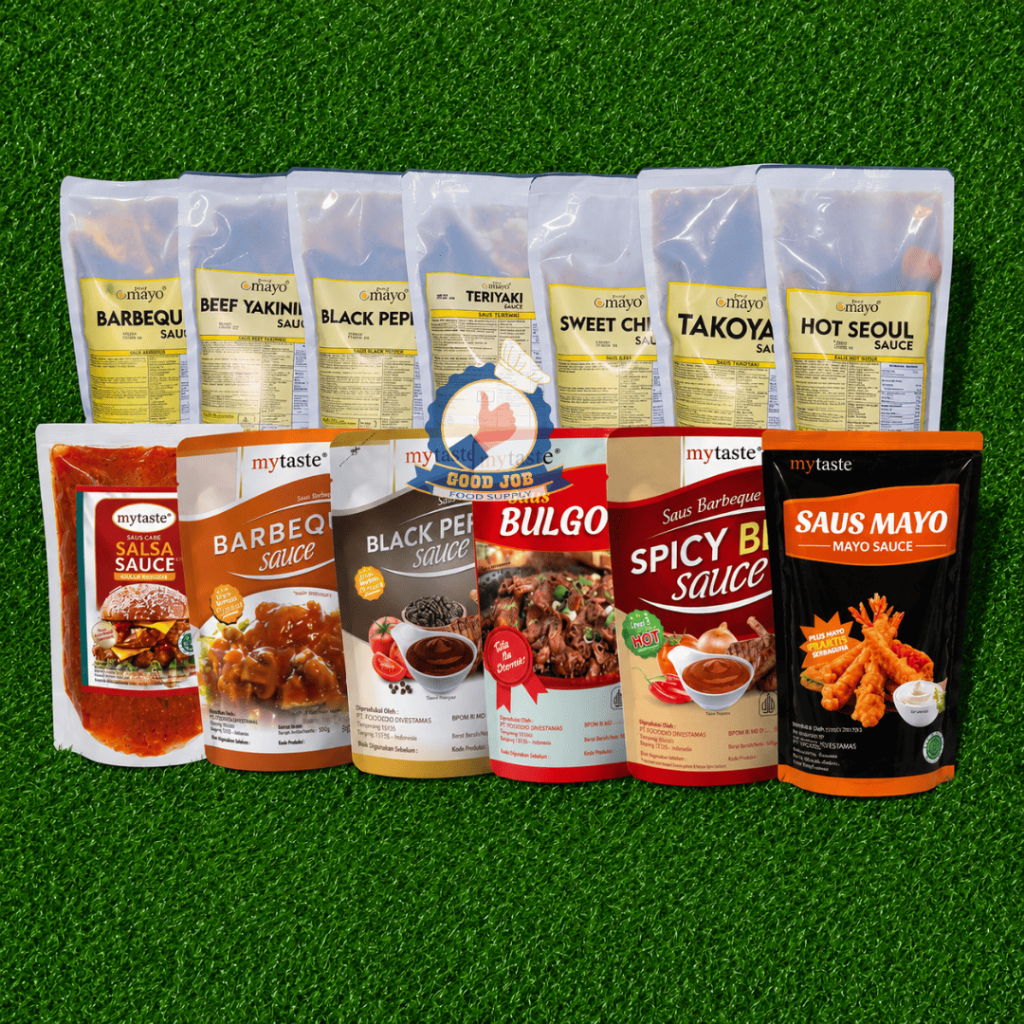 SAUCE & MAYONNAISE 500 g Halal // OMAYO My Taste //  Saus Marinasi Cocolan Topping // Bbq Blackpeppe