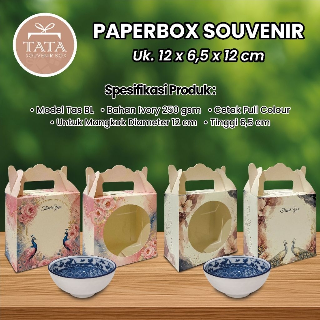 Box Souvenir Uk. 12 x 6,5 x 12 x Ivory 250 gsm