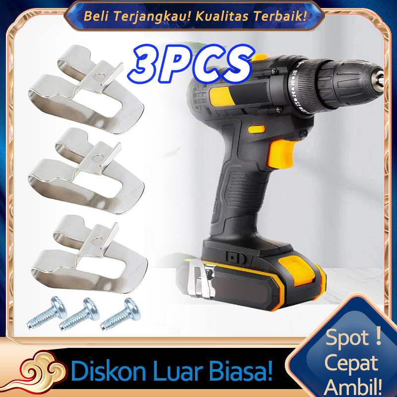 3pcs Belt Klip Kait Bor Impact Wrench Clip Belt Bor Cordless Belt Clip Bor Belt Clip Impact