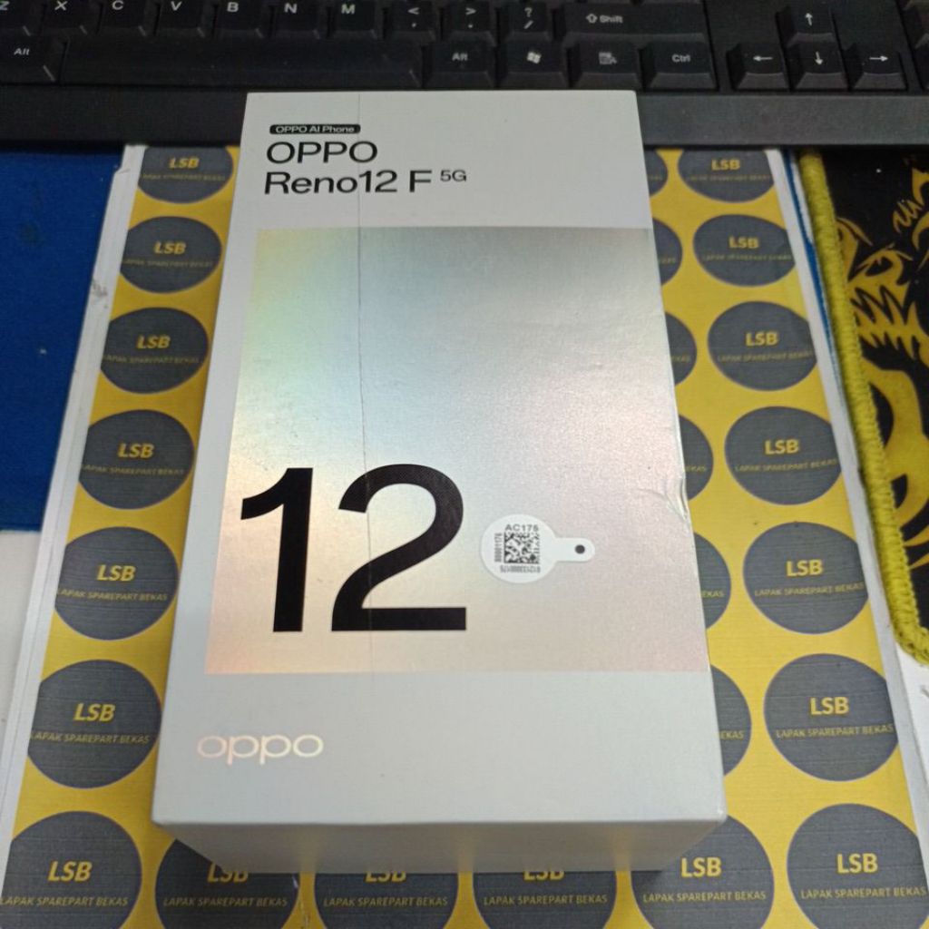 DUS BOX/KOTAK HANDPHONE OPPO RENO 12F 5G ORIGINAL BEKAS