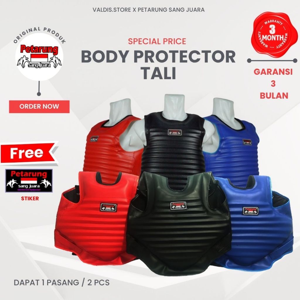 Body Protector Silat Pelindung Badan/Body Silat/Body Pencak Silat/Body Protector Pencak Silat 100% O