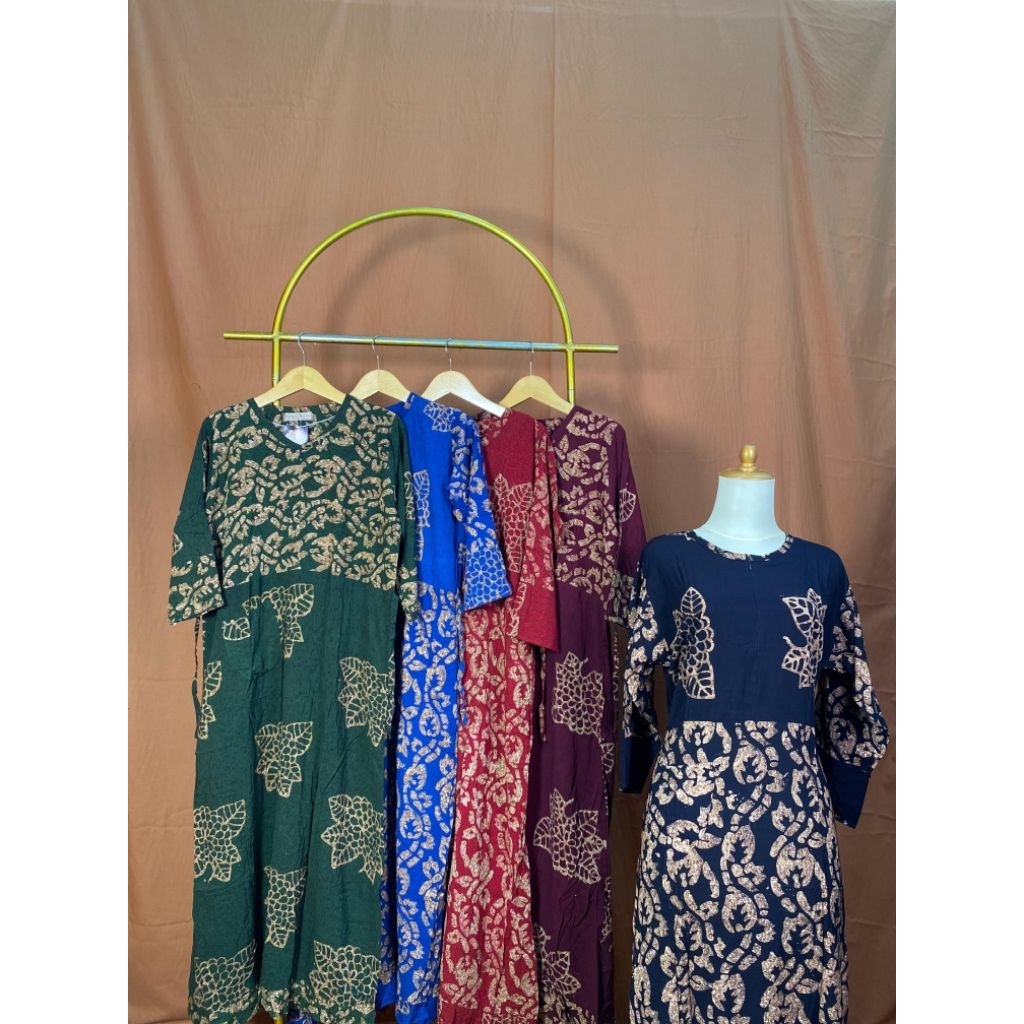 Gamis Sopai Ld 115 Bahan Rayon Premium Lengan Panjang Tali Kanan&Kiri Resleting Busui