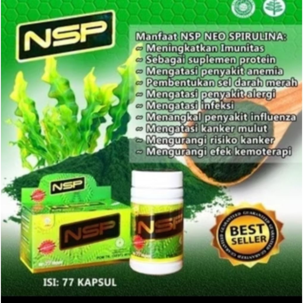 Kapsul Spirulina NSP isi 77