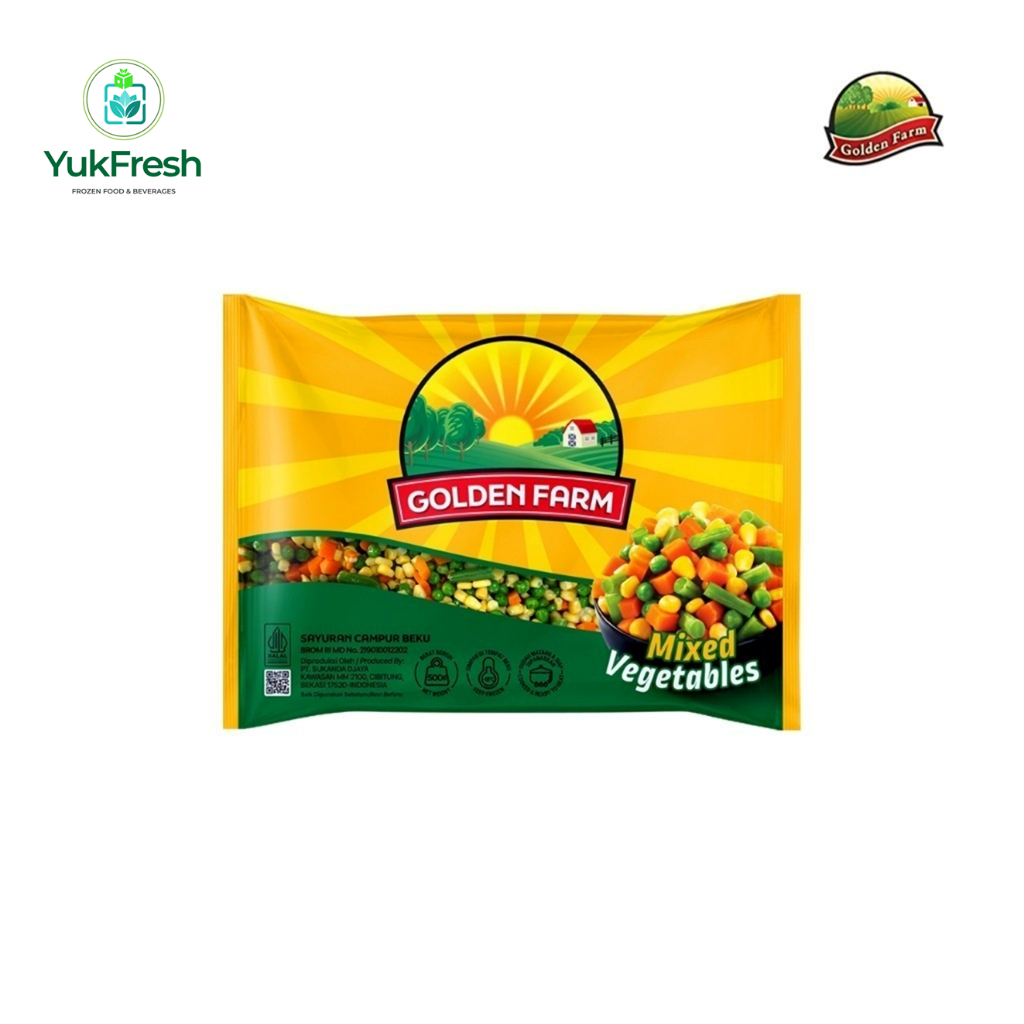 Golden Farm Vegetable Frozen Mix Vegetable / Sayuran Campur 500gr - YukFresh