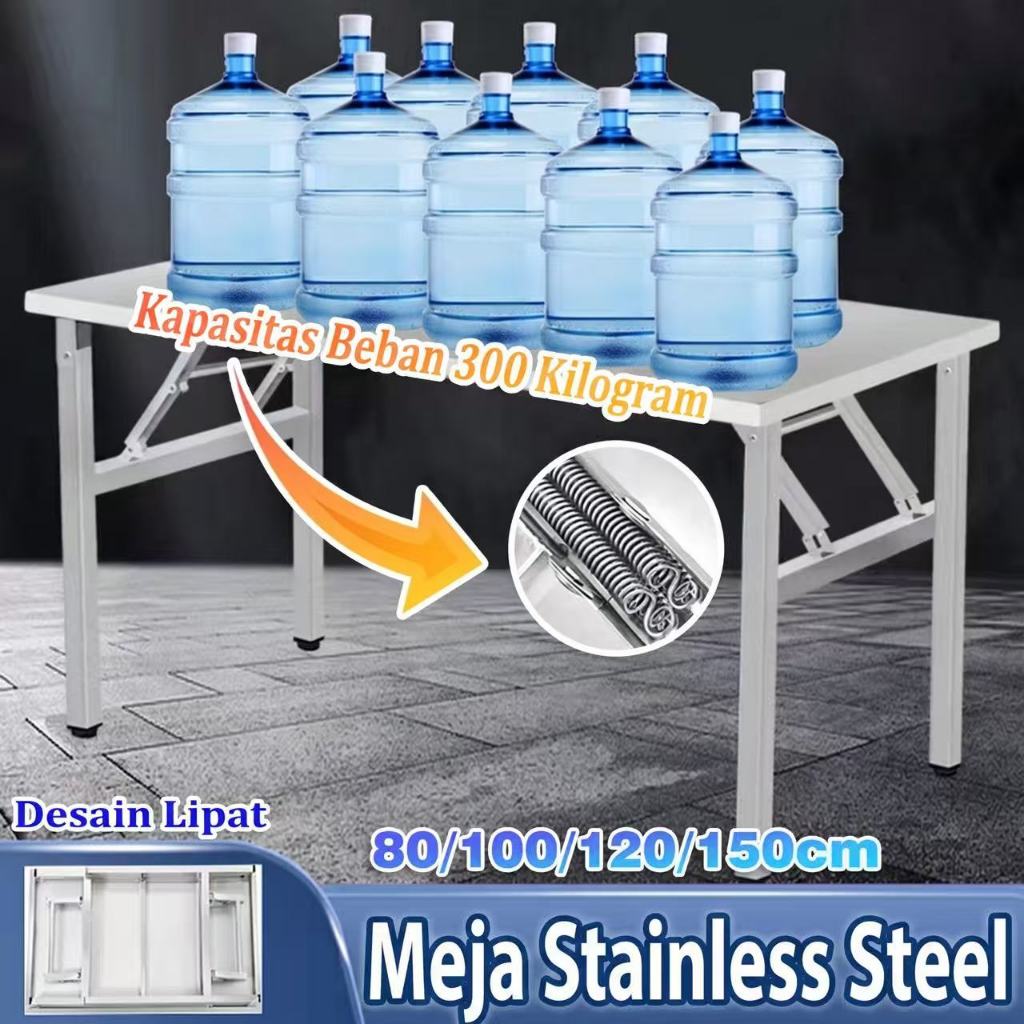 Serbaguna Meja Lipat Portable Folding Table Meja Bar Dapur Meja Lipat Portable Stainless