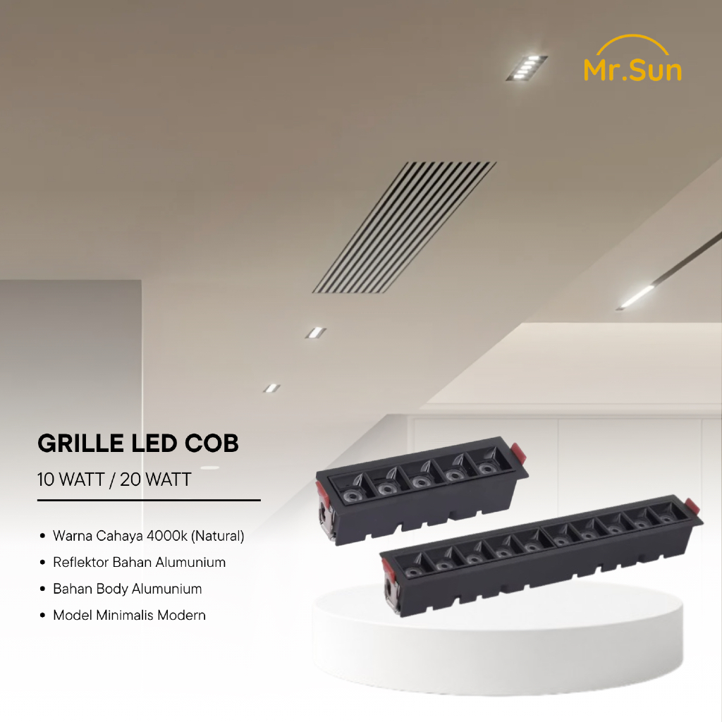 Lampu Grill Sorot Plafon Inbow 10w 20w / Grille LED Plafon Spotlight Tanam Plafon 10 watt 20 watt