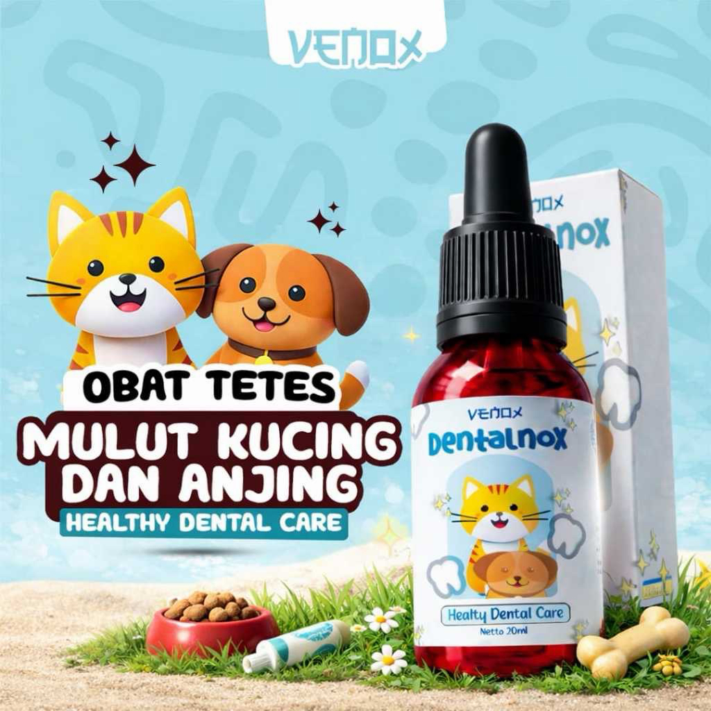 Dentalnox Venox obat Tetes Mulut Anjing Kucing Obat Radang Sariawan