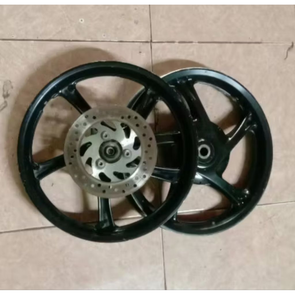 1SET VELG DEPAN BELAKANG MIO J MIO GT SEKEN ORIGINAL COPOTAN
