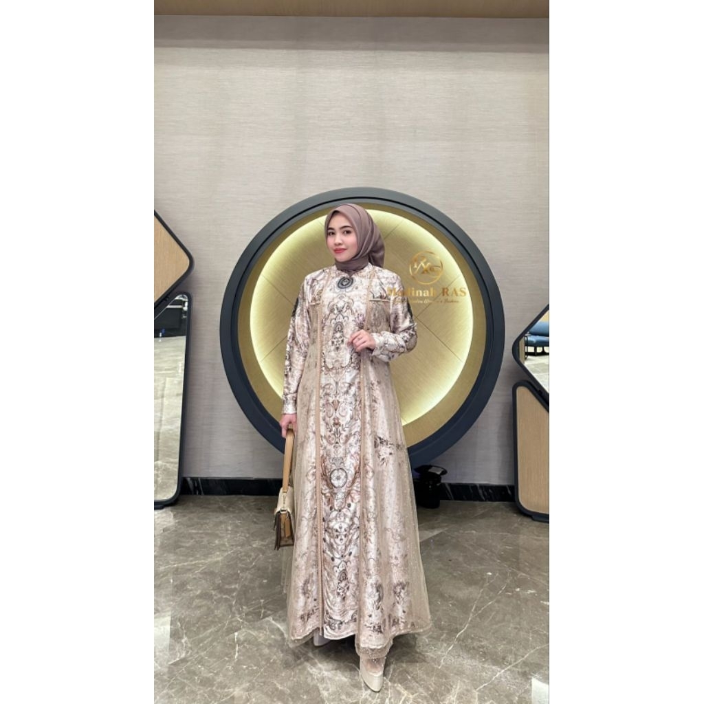 RAISA DRESS BY:MADINAH.RAS || Gamis Original-Gamis Pesta-Gamis baru 2026-Gamis viral-Gamis Mewah