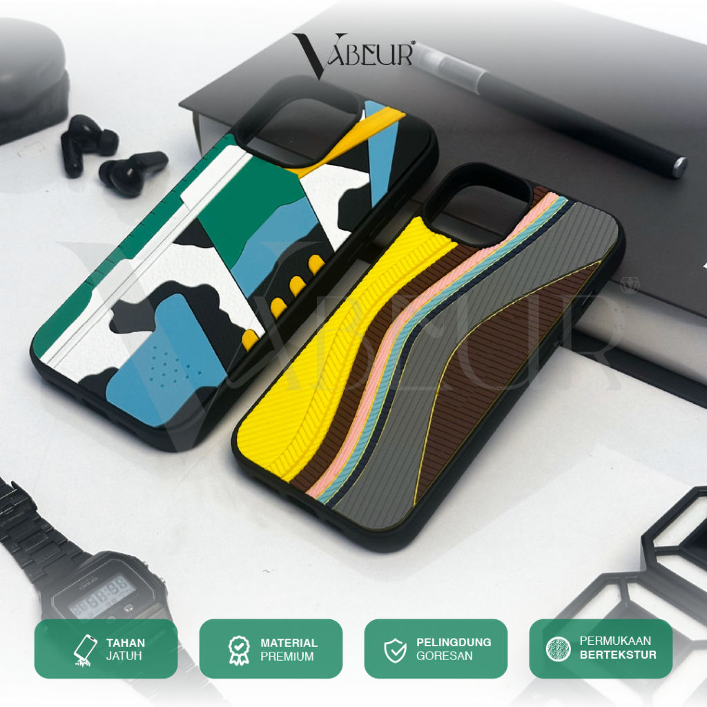 Vabeur Case iPhone 3D Motif Sporty Casing Softcase Anti Panas for iPhone
