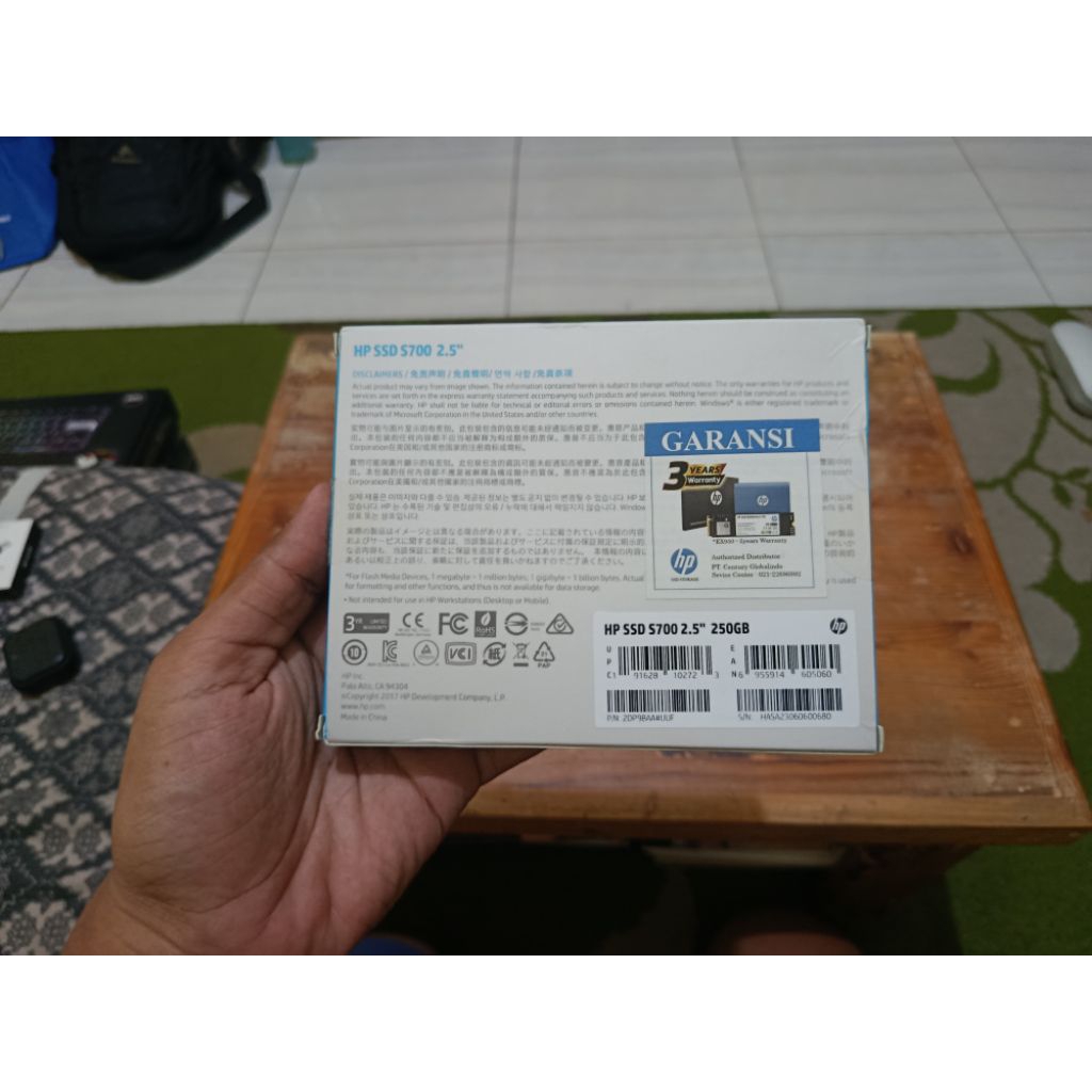 Preloved SSD SATA 2,5 (250GB) HP S700