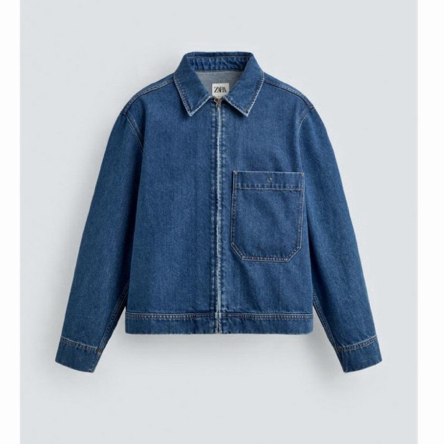 Zara Denim Zip Up Jacket Original