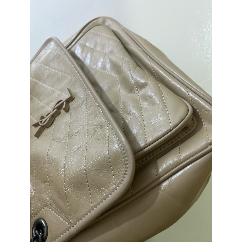 Ala YSL Niki Bag Medium Bag Taupe (Preloved) | Super Premium Quality | Bukan Ori | Lengkap Noser dan
