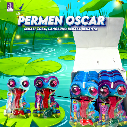 Permen Karakter Oscar Kenyal Bentuk Unik Rasa Buah Segar 2pcs / Permen Jelly Lembut