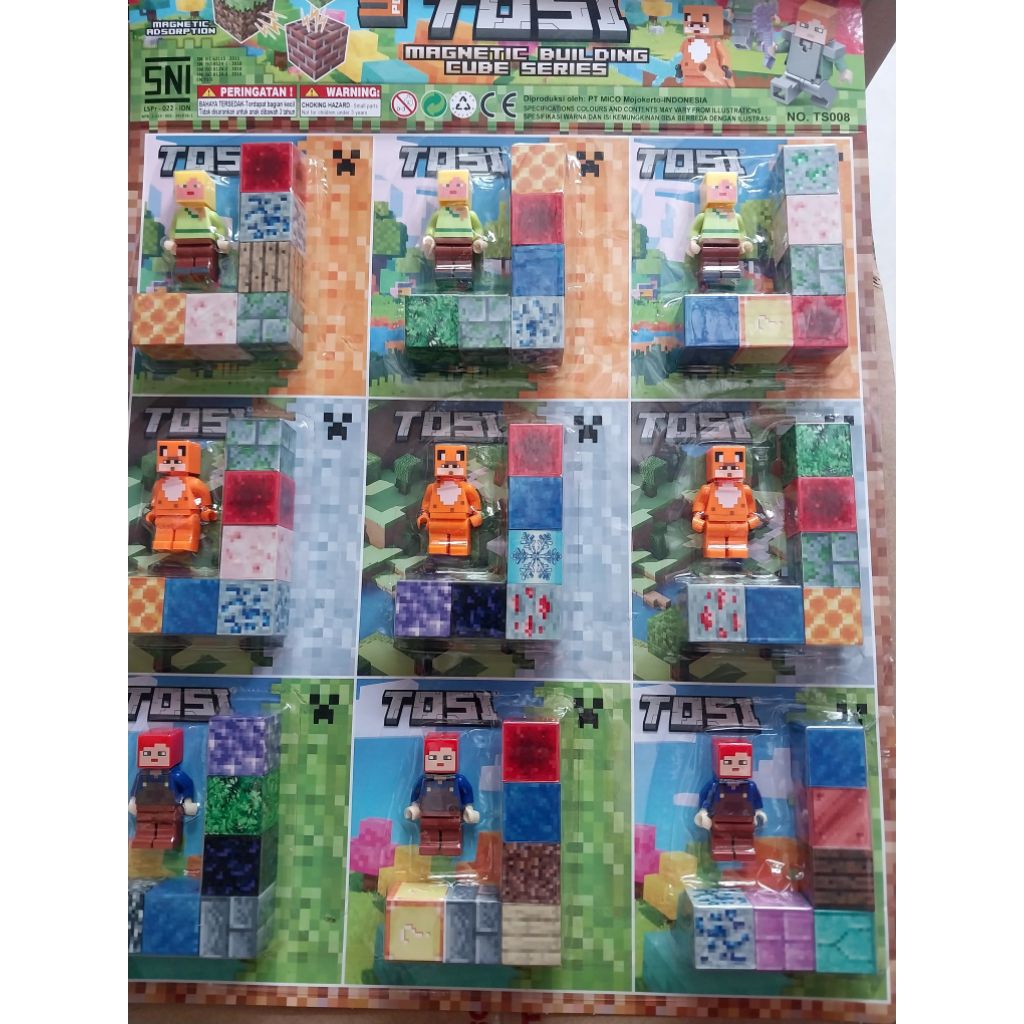 Lego + magnet minicraft 3pcs fancy MTC
