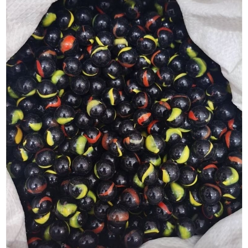 500 Gr Kelereng Metalik Hitam Gundu Metalik Hitam Isi 90-100 pcs Mainan Jadul Hiasan Aquarium