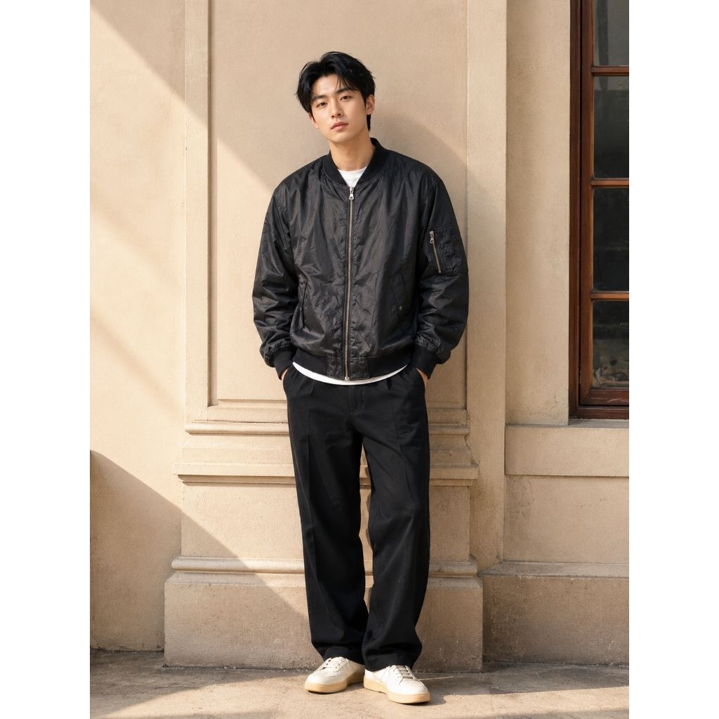 Jacket kasual bomber uniqlo
