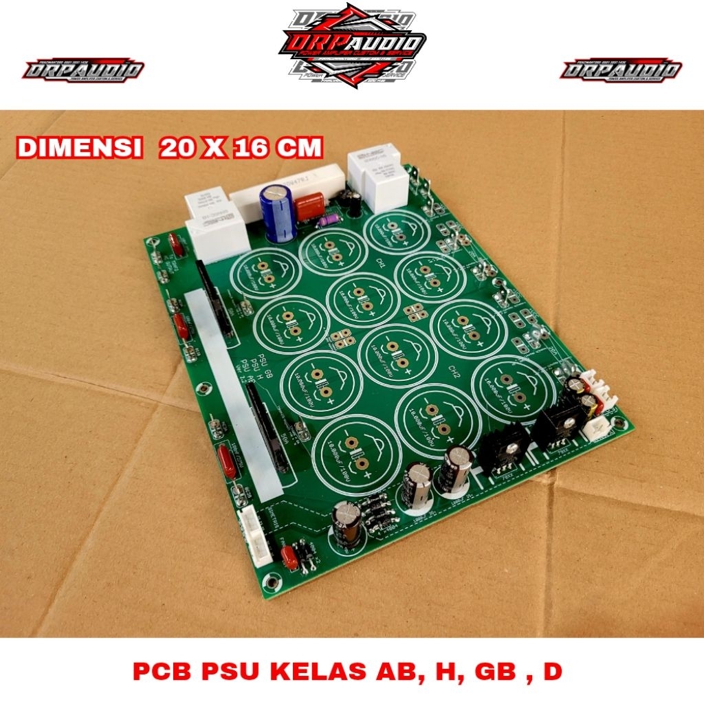 Pcb Psu Power Amplifer Rakitan Ombro Kelas AB D H GB Multifungsi Lengkap Sofstart Dobel Relay