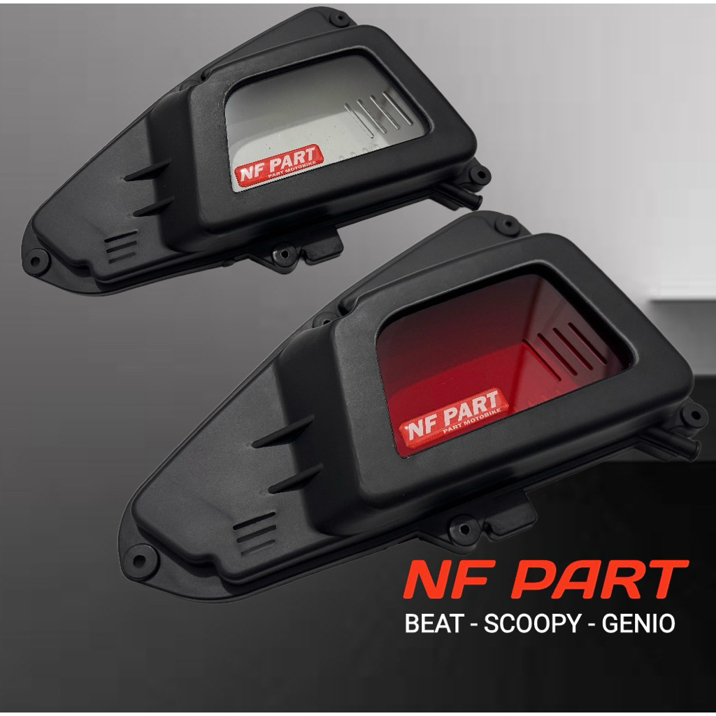 tutup filter slim akrilik beat new scoopy genio koj 2020-2026 tutup filter beat delux