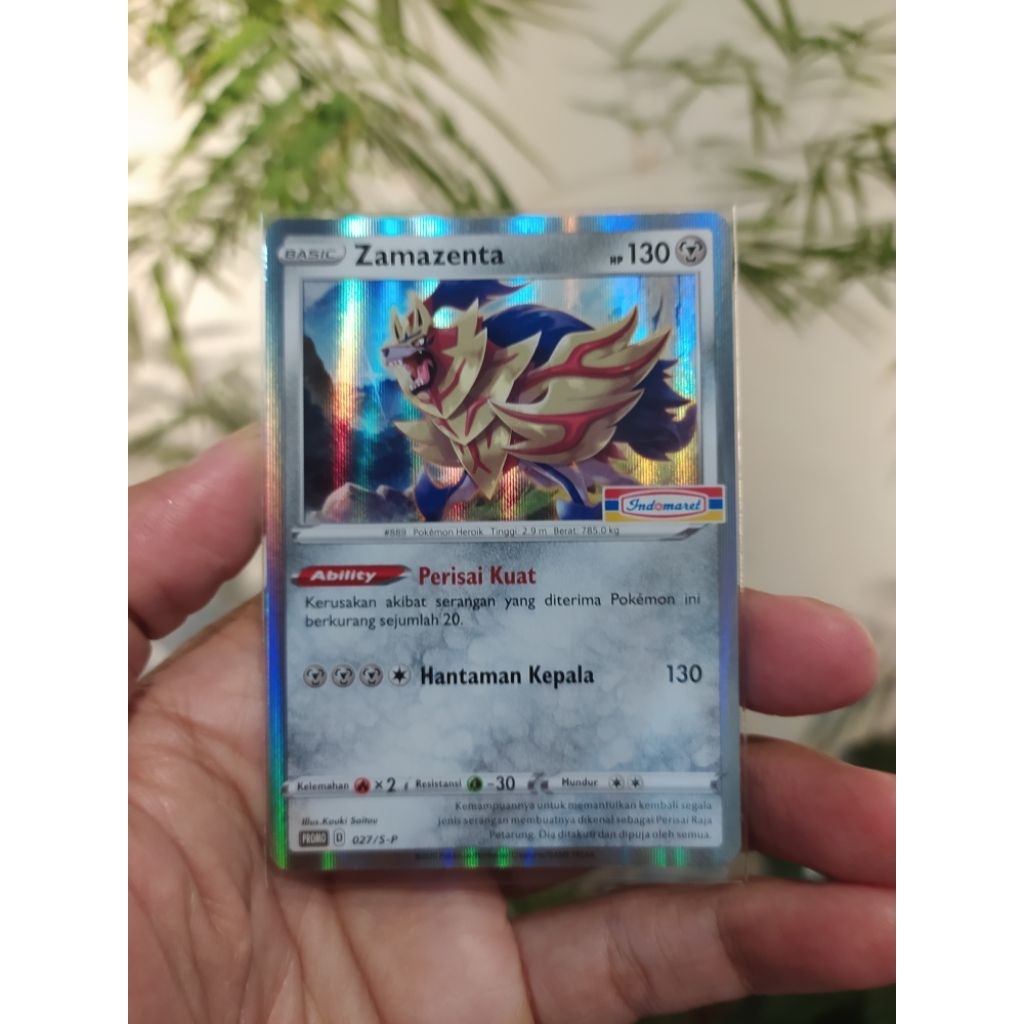 Kartu Pokemon TCG Indonesia Zamazenta Foil Promo Indomaret