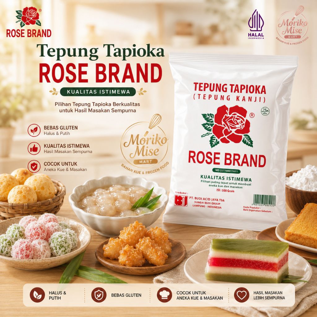 [ ROSEBRAND - Tepung Tapioka ] 500 gr / Tapioca Starch Flour Gluten Free