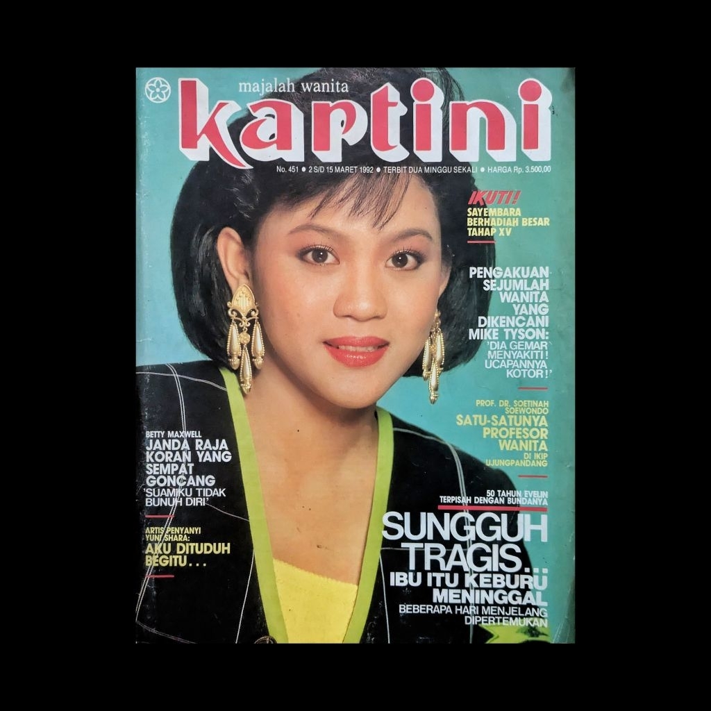 Majalah Kartini, No. 451/1992 - Cover: Dian Soelarso // Mike Tyson - Yuni Shara - NKOTB - Ahmad Alba