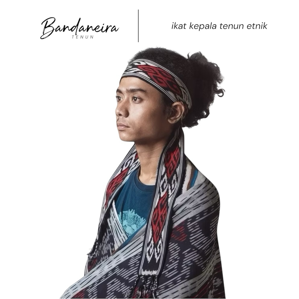 NTT - syal tenun etnik ikat kepala - motif ntt