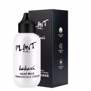 Plant Series Kakaxi Goat Milk Cream Mencerahkan Wajah Menyamarkan Noda Bintik-Bintik Pori-Pori Mata 