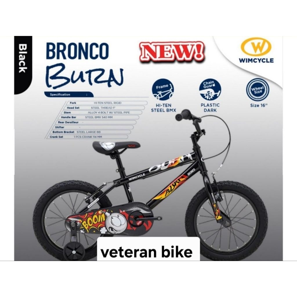 sepeda BMX 20" wimcycle 20"NEW BRONCO WILL BRUN