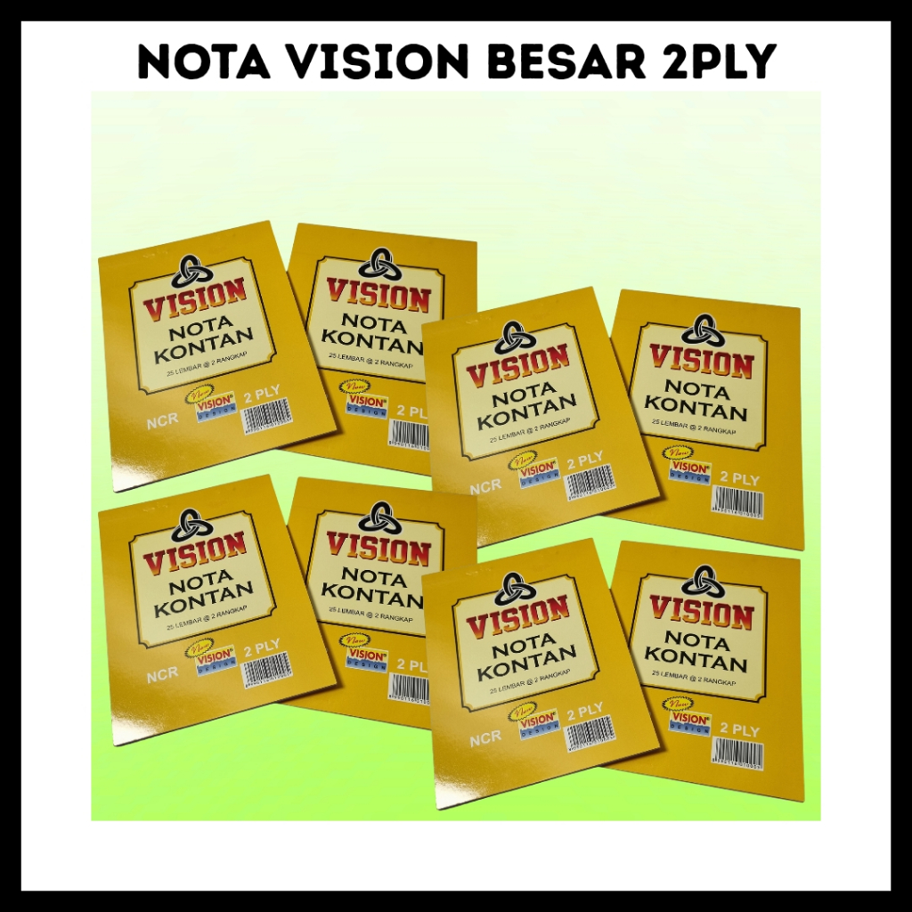 NOTA 2PLY BESAR VISION | NOTA 3PLY BESAR VISION | NOTA 2 RANGKAP | NOTA 3 RANGKAP | BUKU NOTA BESAR