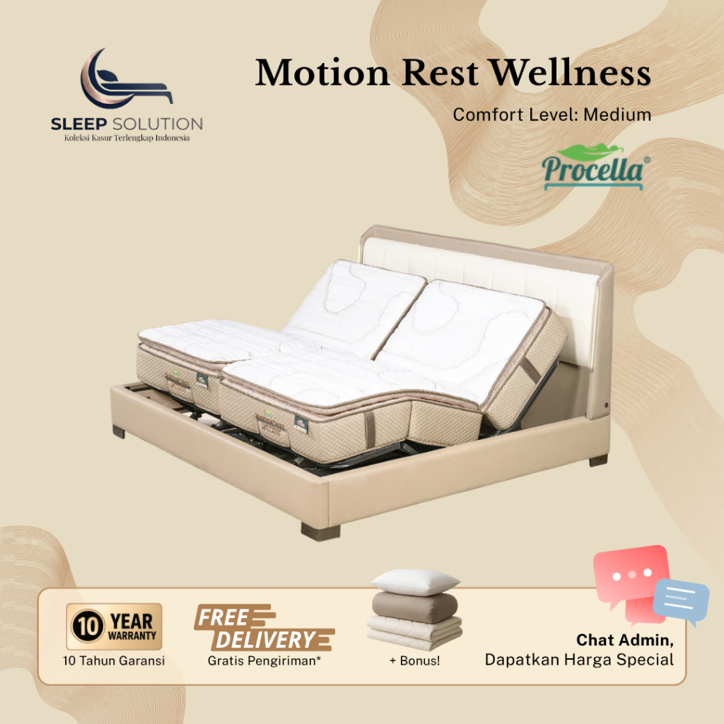 PROCELLA MOTION REST I  Kasur Spring Bed | Matras Premium | 100x200, 120x200, 160x200, 180x200, 200x