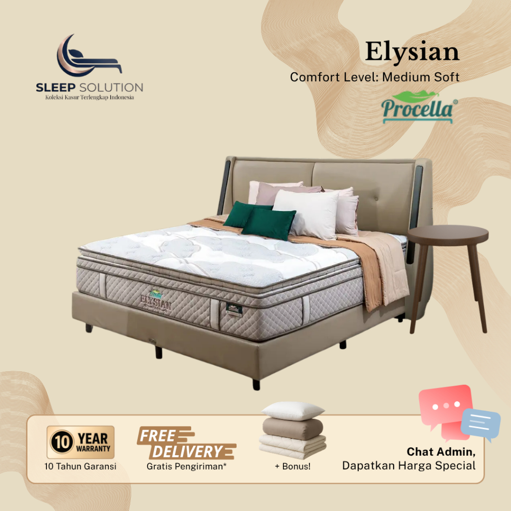 PROCELLA ELYSIAN I  Kasur Spring Bed | Matras Premium | 100x200, 120x200, 160x200, 180x200, 200x200