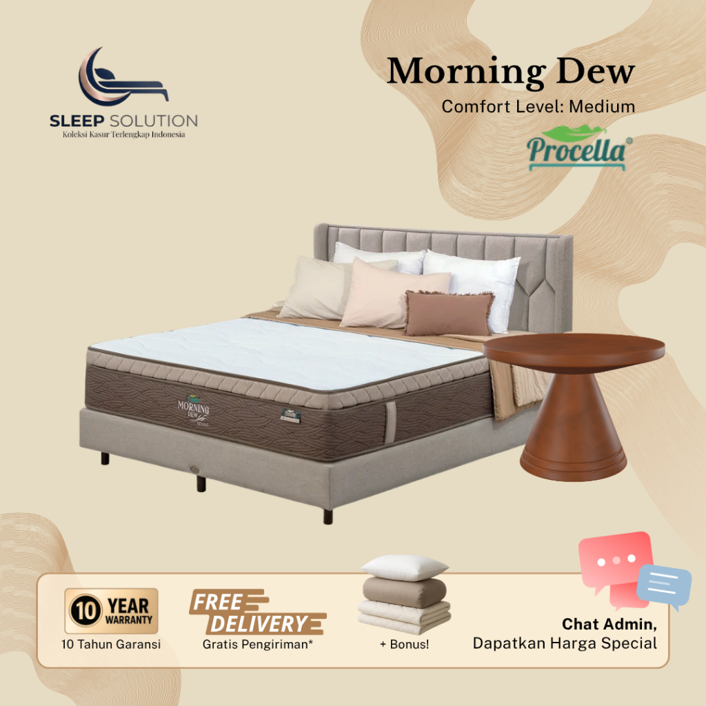 PROCELLA MORNING DEW I  Kasur Spring Bed | Matras Premium | 100x200, 120x200, 160x200, 180x200, 200x