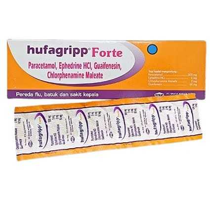 Hufagrip Forte isi 10 Tablet Obat Batuk Pilek Panas Demam Sakit Kepala Flu [Ym]