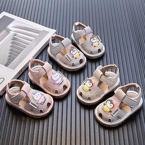 babyfit [size 16-20] PINGGUIN sepatu citcit LED karakter sendal lampu lucu kartun anak cewek cowok b