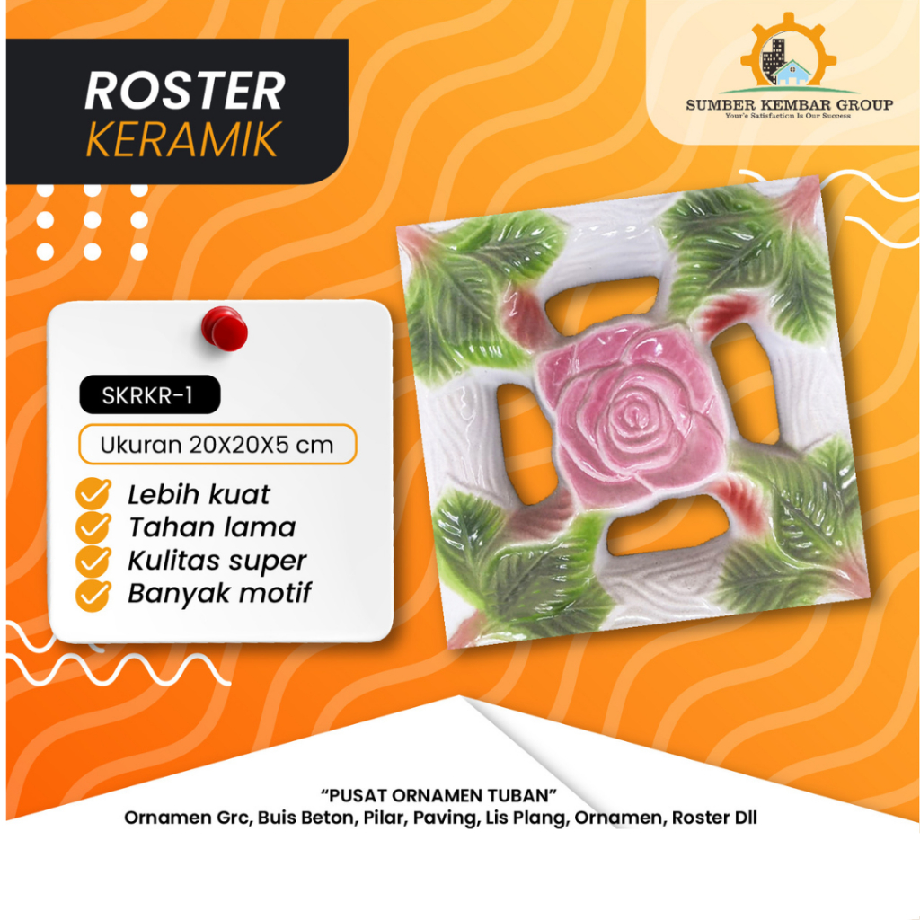 Loster / Roster Aneka Motif 20 x 20 - Roster Keramik - Roster Minimalis - Roster Lukis - Roster Roya