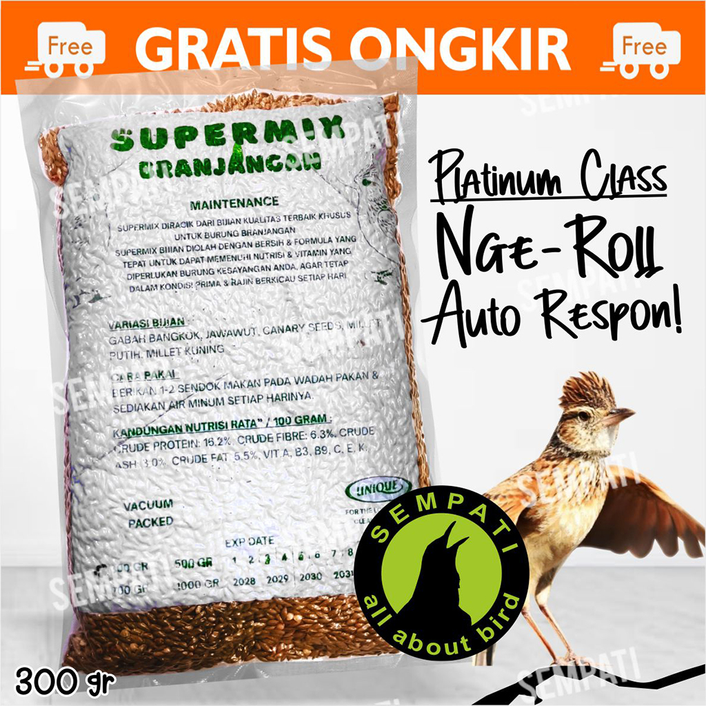 SEMPATI Unique Platinum Reguler Pakan Burung Branjangan Jawa Wates Parva Sawah Pakan Harian Premium 