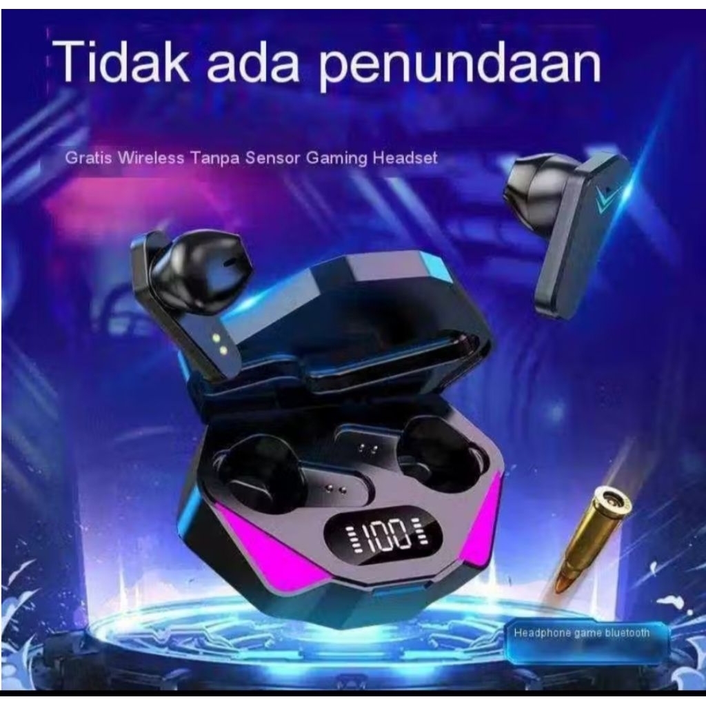 Headset Bluetooth Gaming TWS X15  earphone wireless