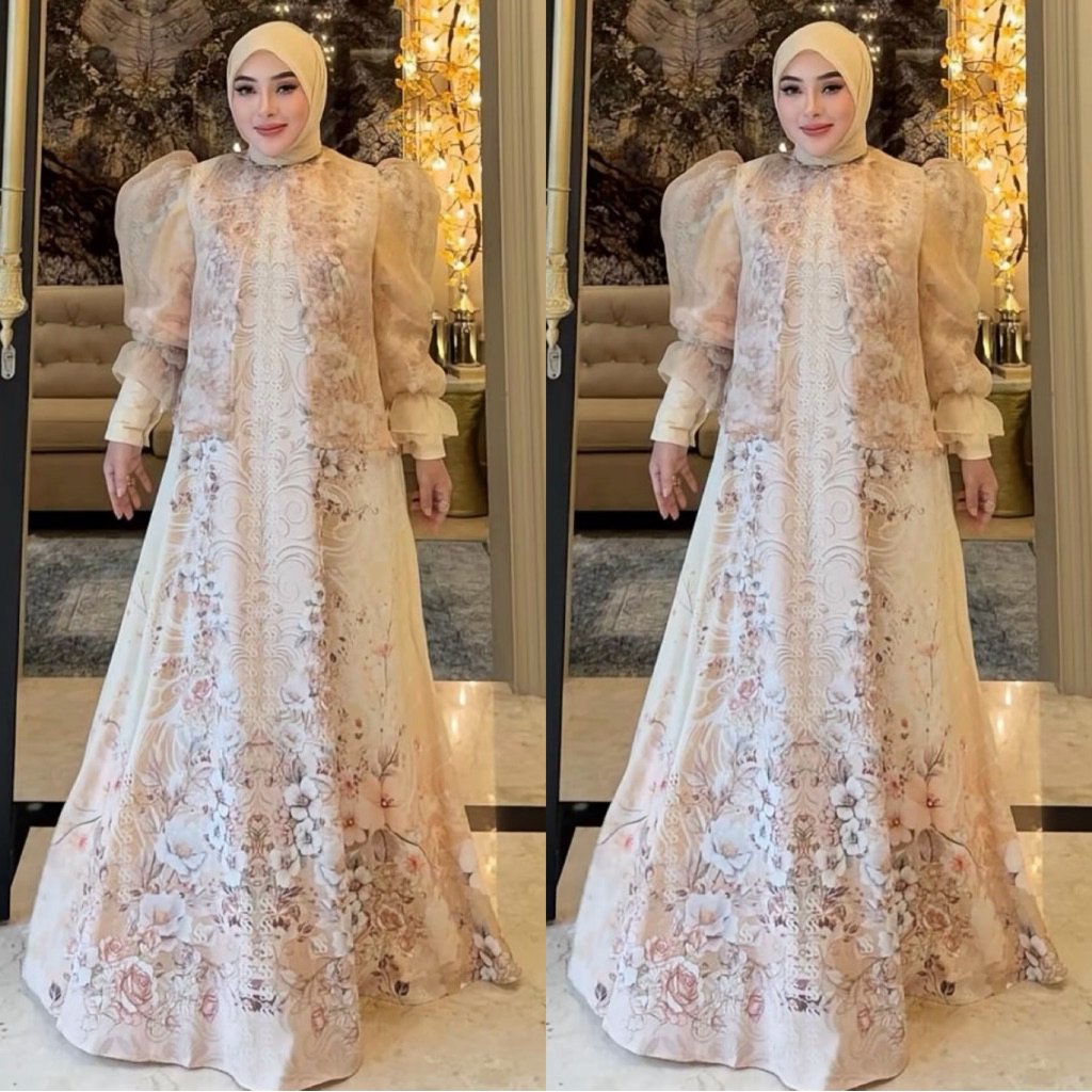 READY SHELLASAUKIA GAMIS OUTER / jumbo LEBARAN ORi SALE Gamis OUTER TERBARU  SS VIRAL Putih ABAYA FU