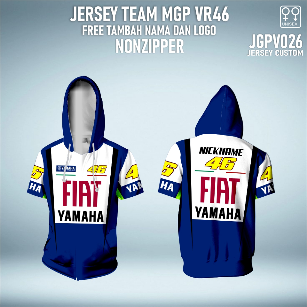 Jersey hoodie team motogp 026 team VR46 free custom