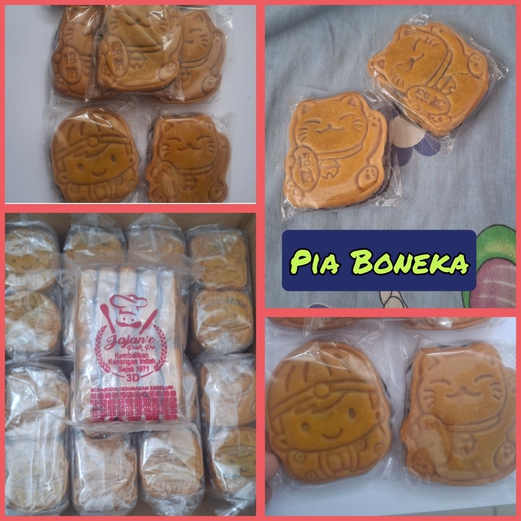 Pia basah  boneka isi 10 pcs / bakpia basah isi kacang hitam