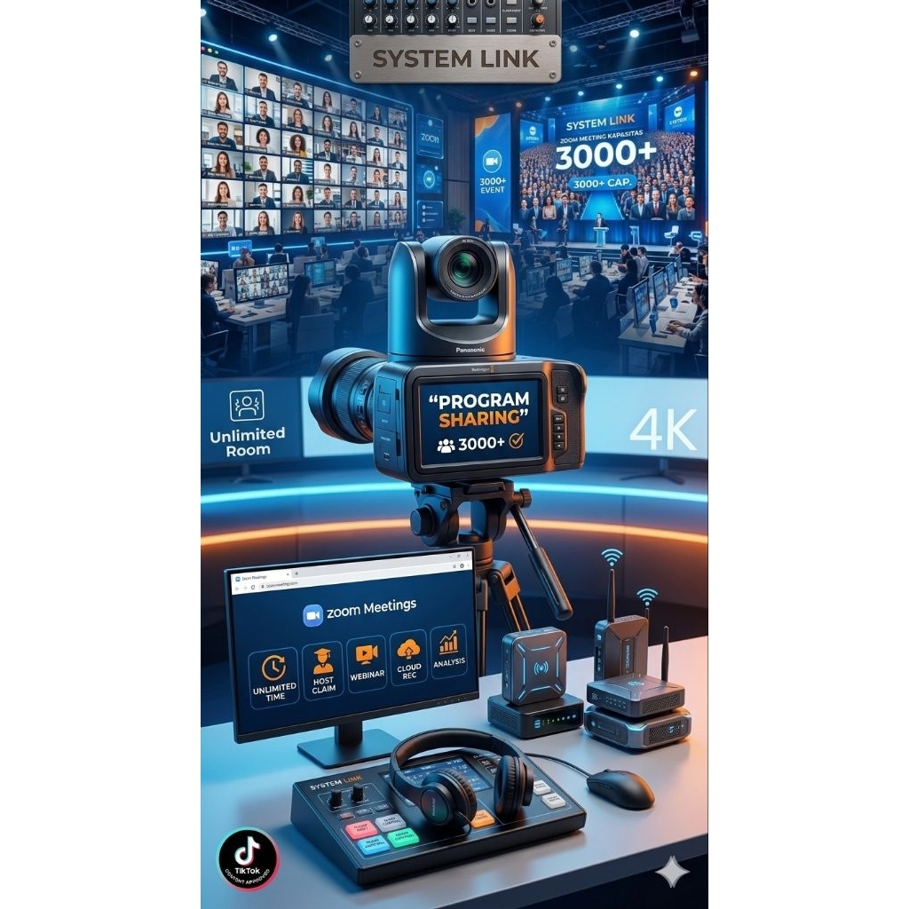 Zoom Webinar 3000 PPU syatem link perjam