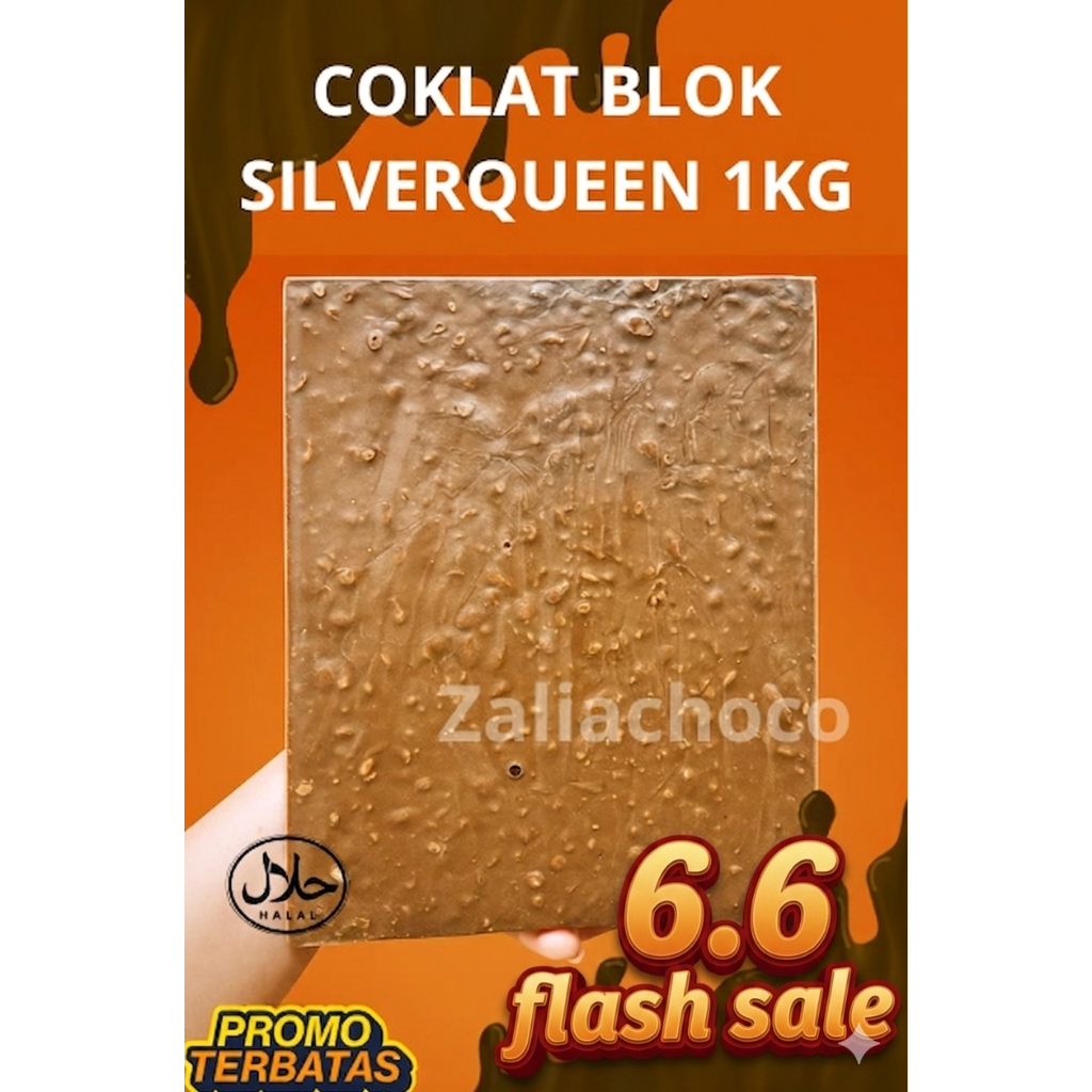 Coklat Blok Silverqueen 1kg Cokelat Kiloan Mix Milk Delfi isi kacang mede