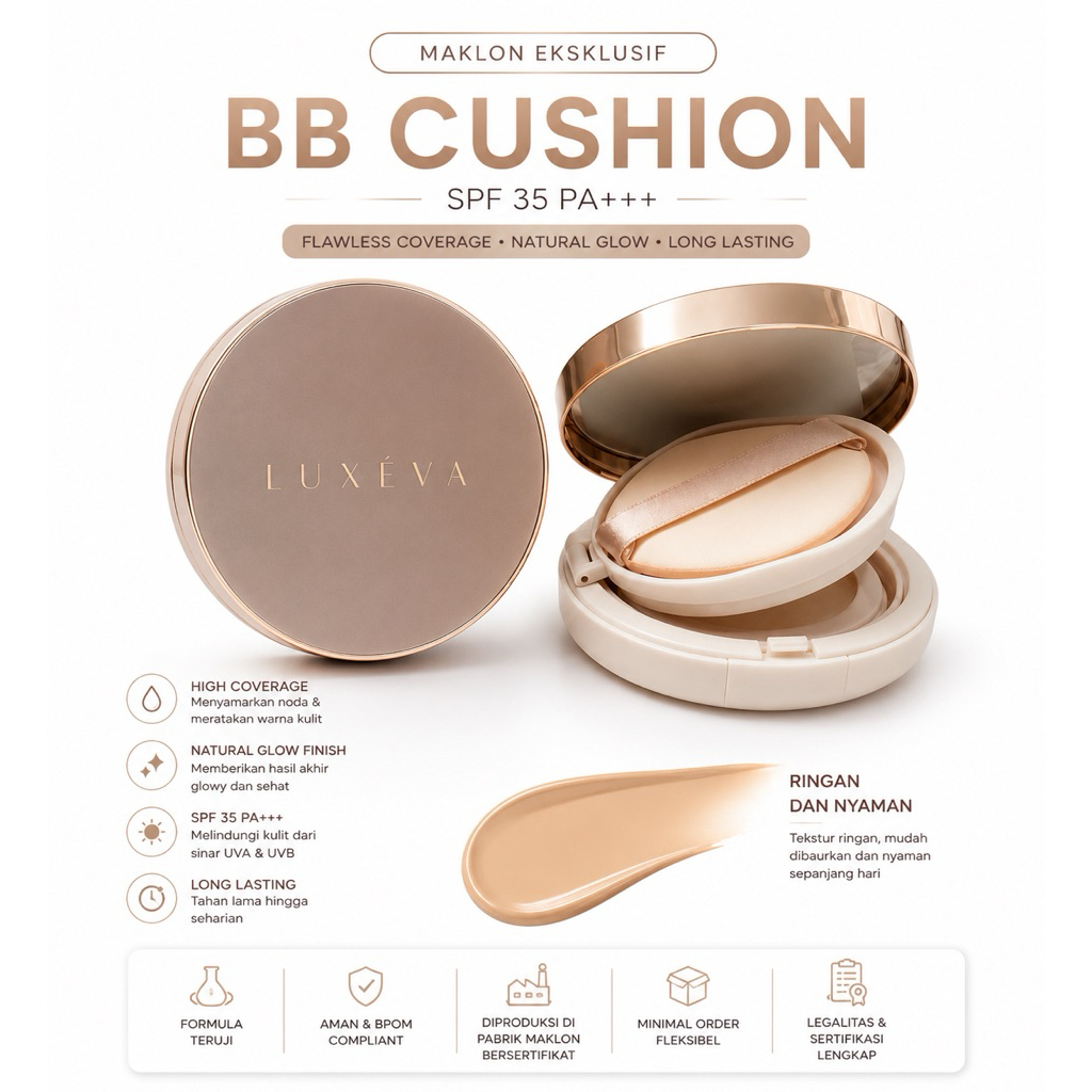 MAKLON CUSHION PLATINUM | MAKLON MURAH | MAKLON MOQ RENDAH