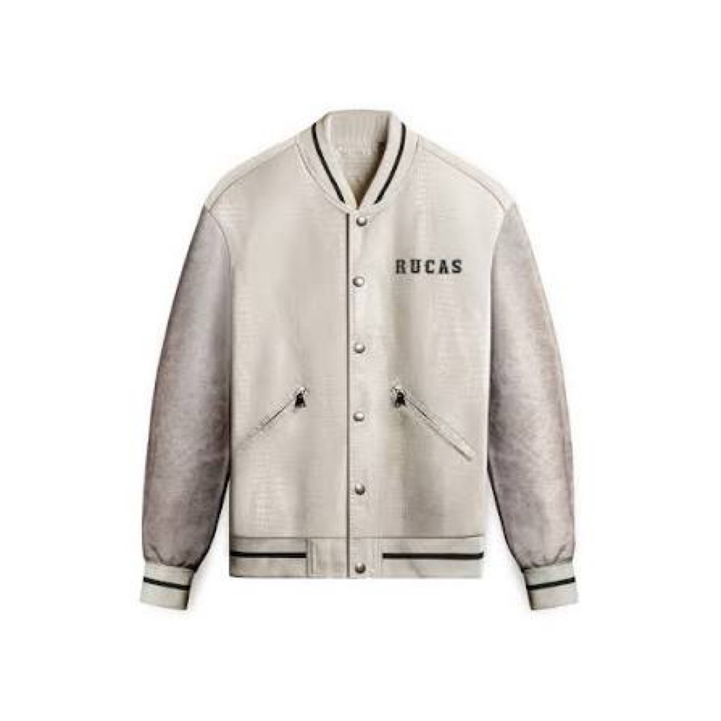Rucas Python Leather Jacket White Original