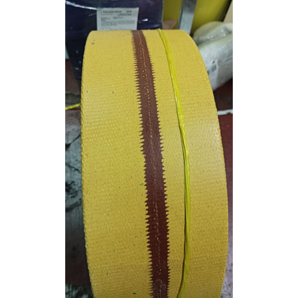 Kanvas conveyor kuning 4inch x tebal 6mm x panjang 20mtr