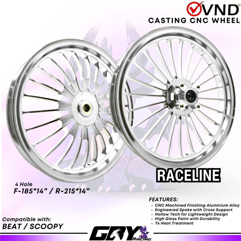 VND Velg Racing Raceline 185x14 & 215x14 – BeAT Scoopy Genio Velg RCL Race Line Original VND Racing