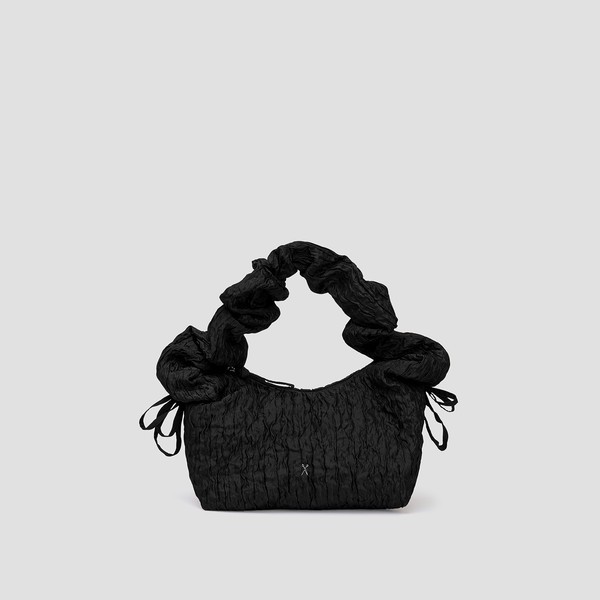 Joseph And Stacey - Daily Shirring Crossbody Bag_Crinkled - Black