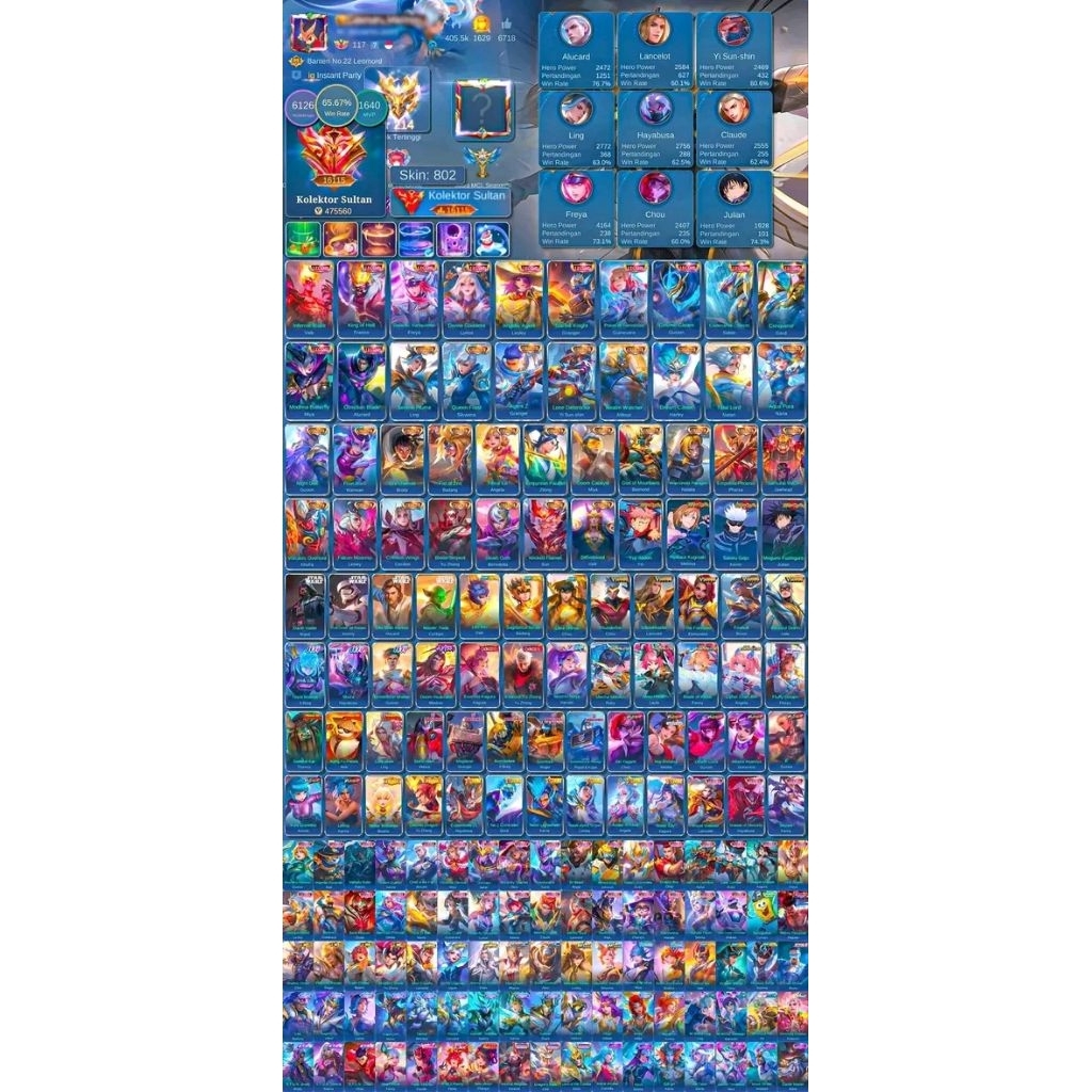 akun mobile Legends terbaru lengkap